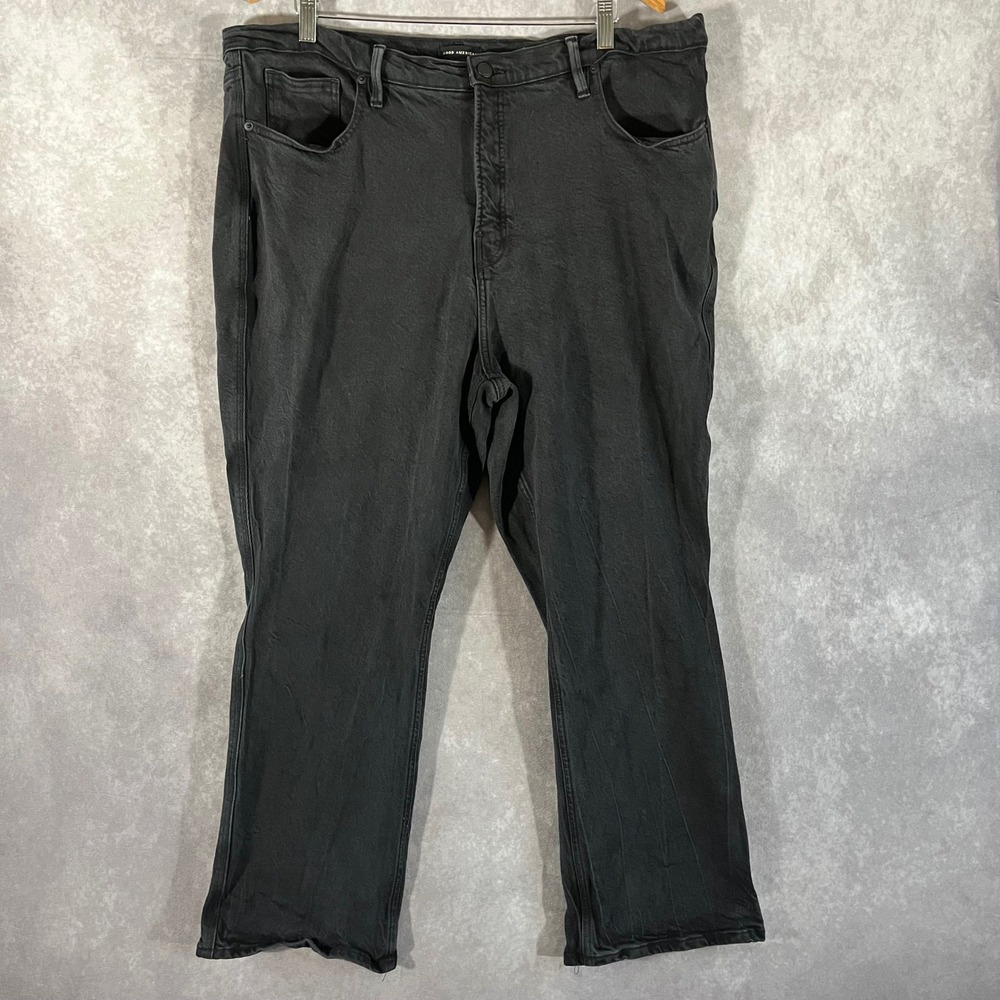 Good American Good Standard Kick Flare Jeans Women 18 Black High Rise Slim Fit